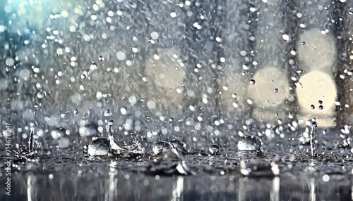 drops of water wet rain splash background