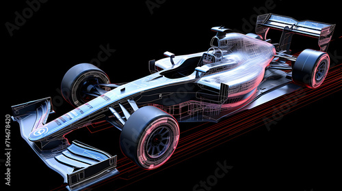 The aerodynamic features of a Formula 1 car.