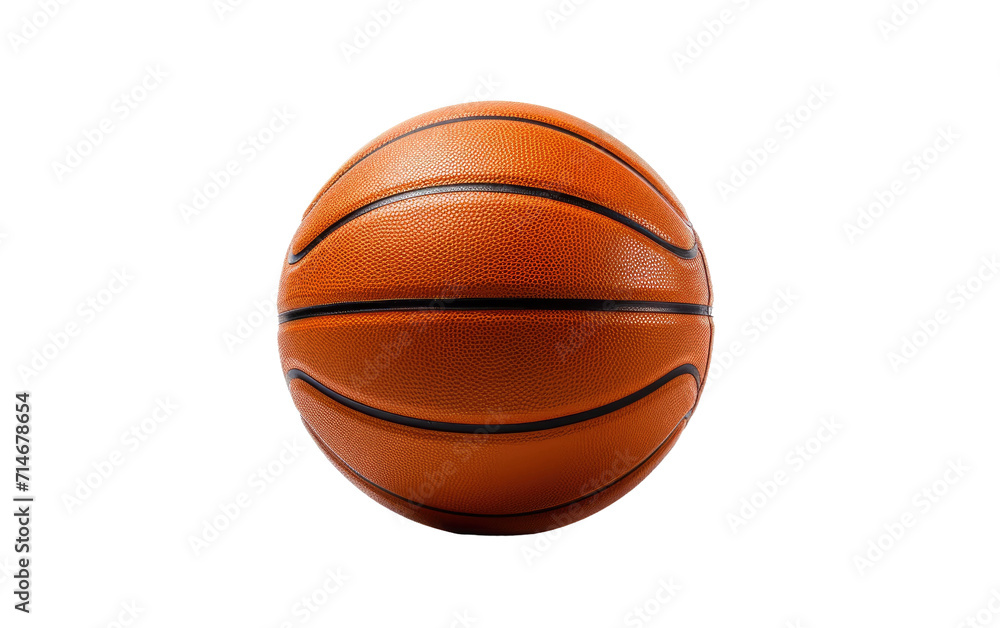 Basketball in Midair, Painting the Horizon with Athletic Prowess and Sporting Grace on a White or Clear Surface PNG Transparent Background.