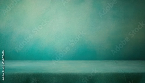 dreamy and romantic aqua shades of blue and green traditional painted canvas or muslin fabric cloth studio backdrop or background suitable for use with portraits and products alike photo