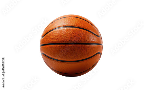 Basketball in Midair  Painting the Horizon with Athletic Prowess and Sporting Grace on a White or Clear Surface PNG Transparent Background.