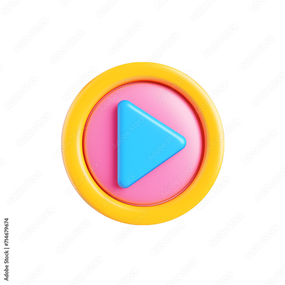 isolated play button, PNG. Generative Ai. isolated play button, PNG. Generative Ai.