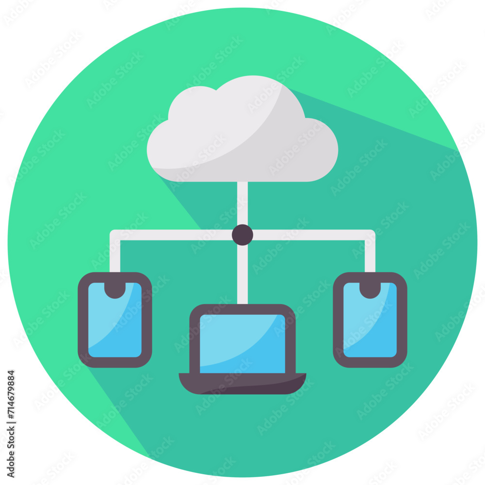 hosting server round flat vector icon hosting server round flat vector icon