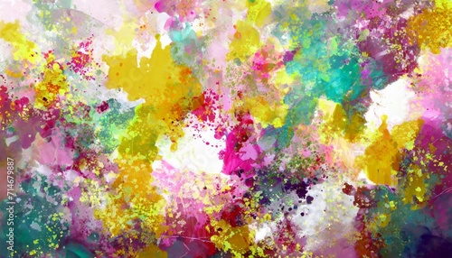 abstract background with multicolor fluid paint colored bright background © Paris