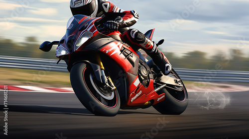 The handling characteristics of a superbike on a race track.