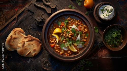 A bowl of warm and comforting lentil stew, a nourishing option for breaking the fast during Ramadan