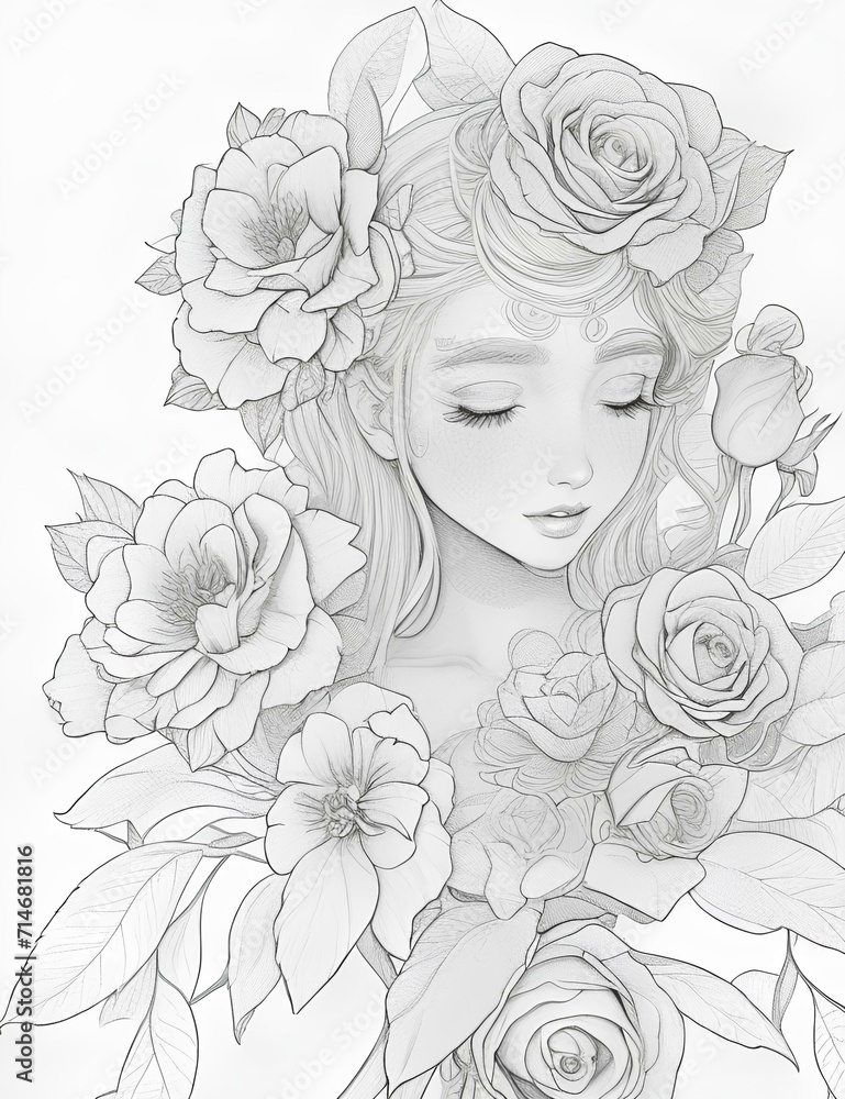 Hand drawn roses vector. rose flowers with leaves. Black and white vintage rose art,Flower silhoutte. Vector illustration by generative ai Hand drawn roses vector. rose flowers with leaves. Black and white vintage rose art,Flower silhoutte. Vector illustration by generative ai