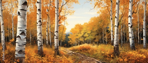 birch forest autumn