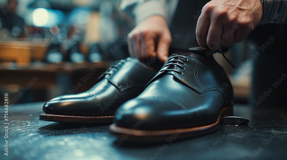 Best Job Candidate, Interview Preparation, Detail shots of someone polishing shoes 