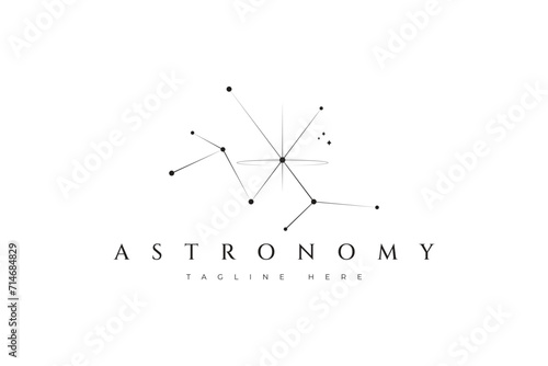 Astrology Astronomy Astrological Sign Symbol Abstract Logo Esoteric Science Cosmic Fashion Badge Brand Identity