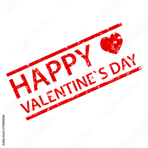 Happy valentine day rubber stamp to congratulation