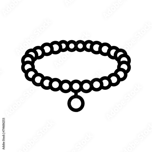 anklet jewelry fashion line icon vector. anklet jewelry fashion sign. isolated contour symbol black illustration