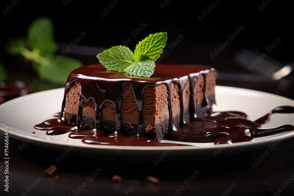 chocolate cake. Generative Ai chocolate cake. Generative Ai