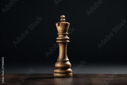 Singular chess piece displayed in isolation, capturing attention.
