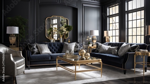 A touch of glamour with metallic accents and finishes.