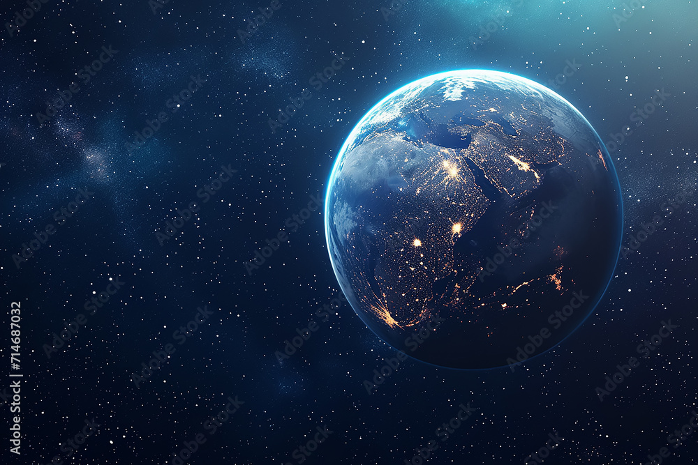 Fototapeta premium The planet earth view from space 