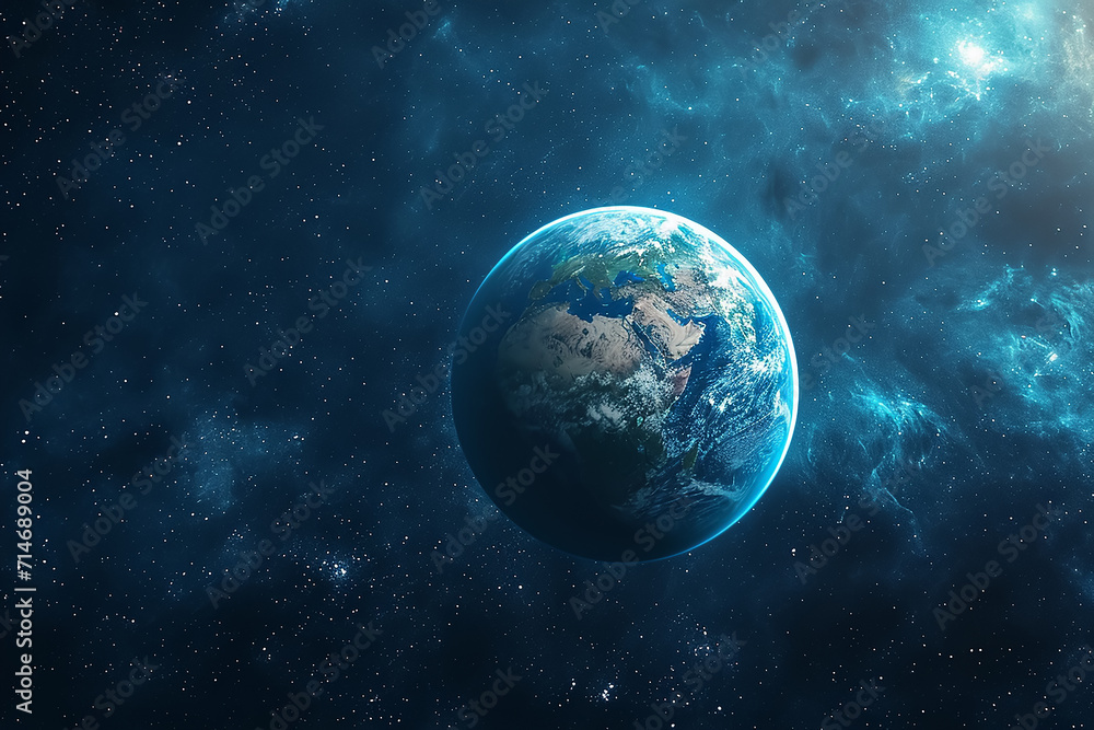 Naklejka premium The planet earth view from space 