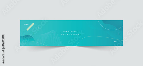 Creative blue linkedin banner template