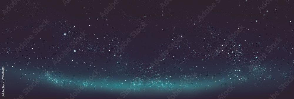Abstract galaxy background with constellations and andromeda nebula panoramic view