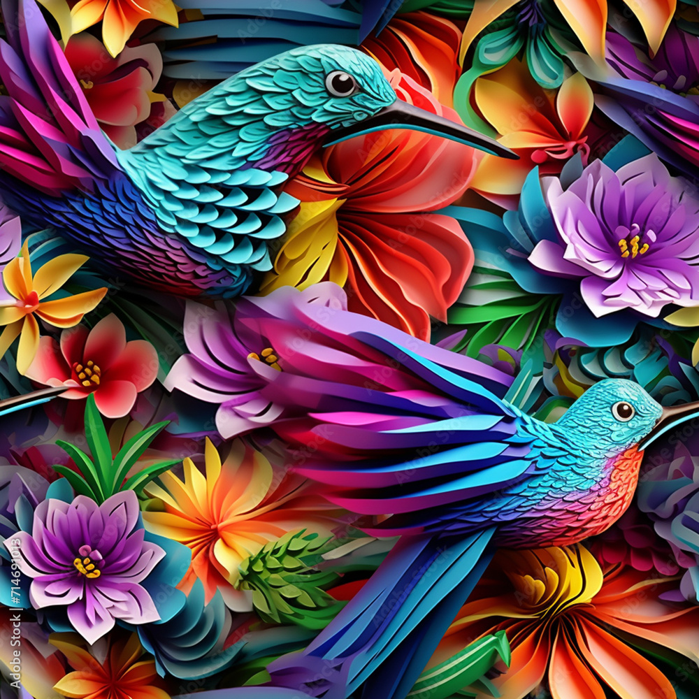 Obraz premium abstract background with birds created with Generative Ai