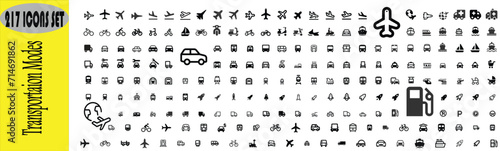Transportation Modes Icons vector
