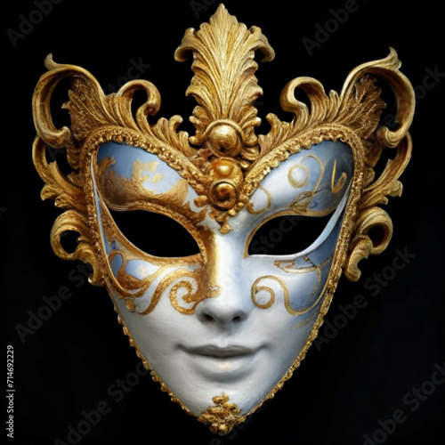 carnival mask isolated on white Venice Carnival Rio de Janeiro Carnival mask isolated on white