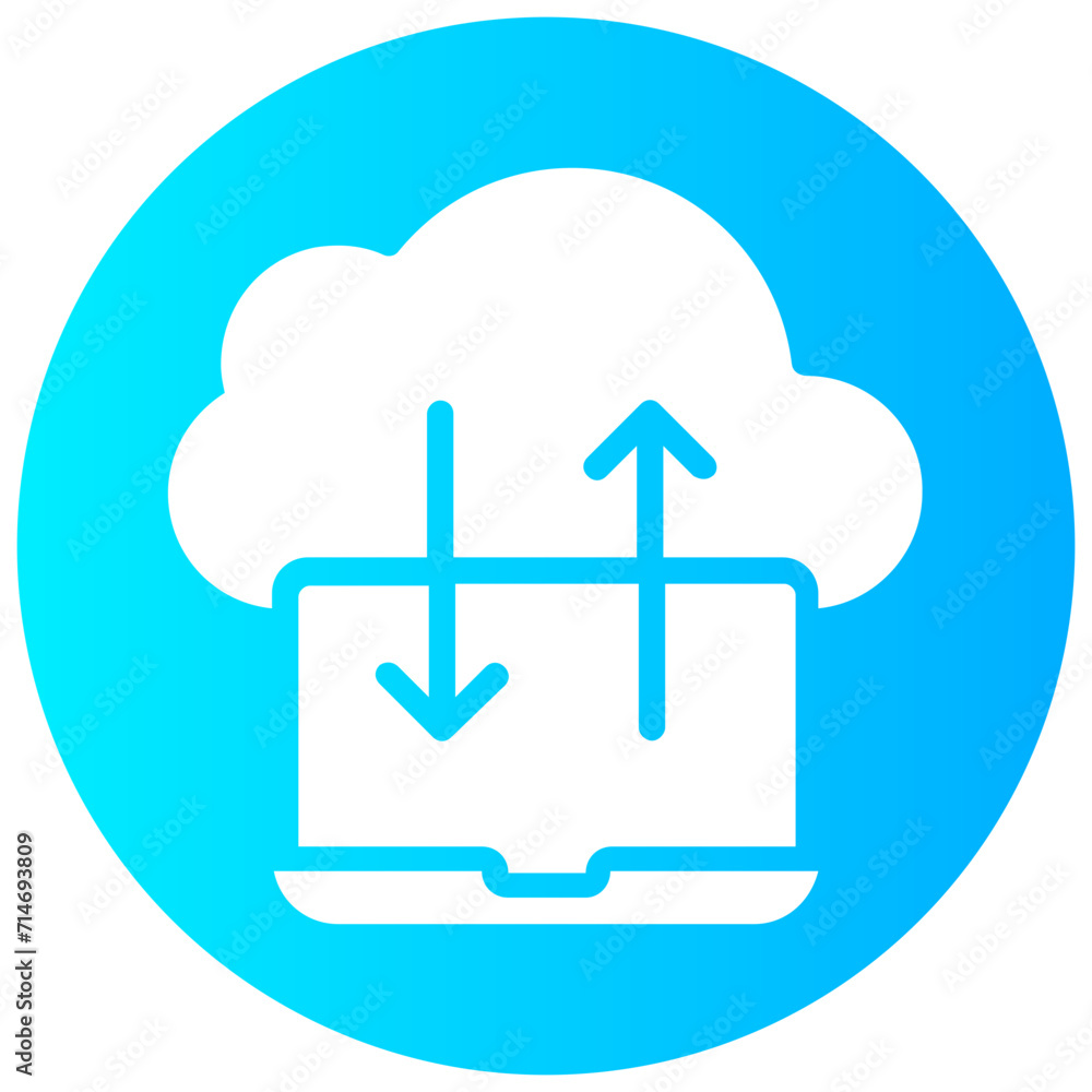 data flow round solid vector icon data flow round solid vector icon