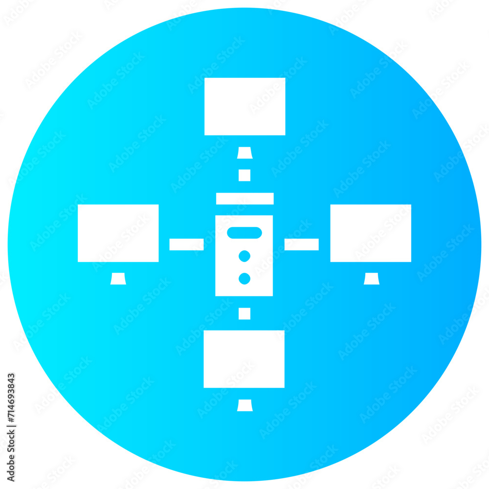 server computers round solid vector icon server computers round solid vector icon