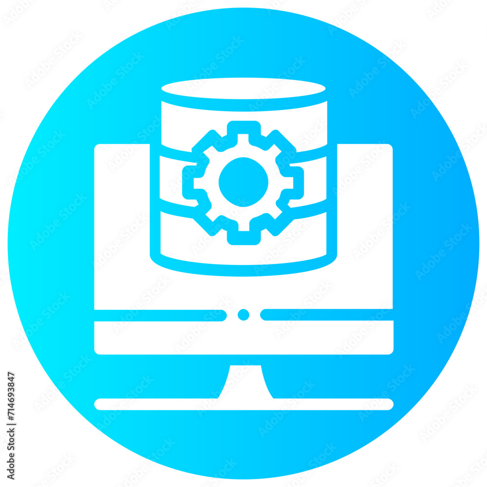data processing round solid vector icon data processing round solid vector icon