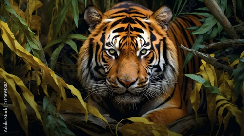 Tiger Patterns  Elevating Nature s Beauty with Artificial Intelligence  Exaggerating the Intricate Patterns of a Tiger s Fur