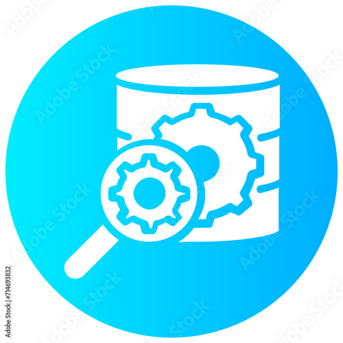 database optimization round solid vector icon