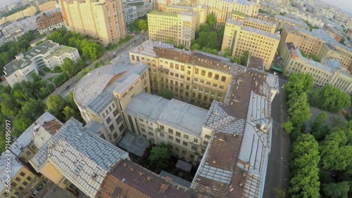 Chemical-Technologycal University among houses at summer