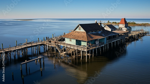 old fishing village at sunset high definition photographic creative image © Ghulam