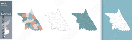 Gangwon-do map of South Korea