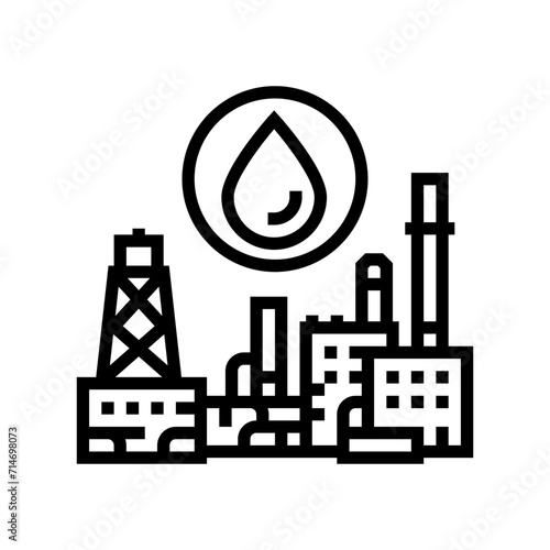 petrochemicals oil industry line icon vector. petrochemicals oil industry sign. isolated contour symbol black illustration