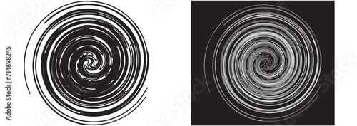 Circle abstract background with lines in spiral. Illusion of dynamic transition.