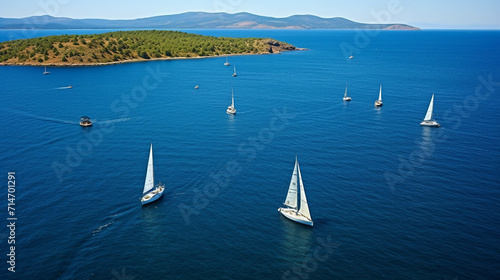 boats on the sea high definition photographic creative image