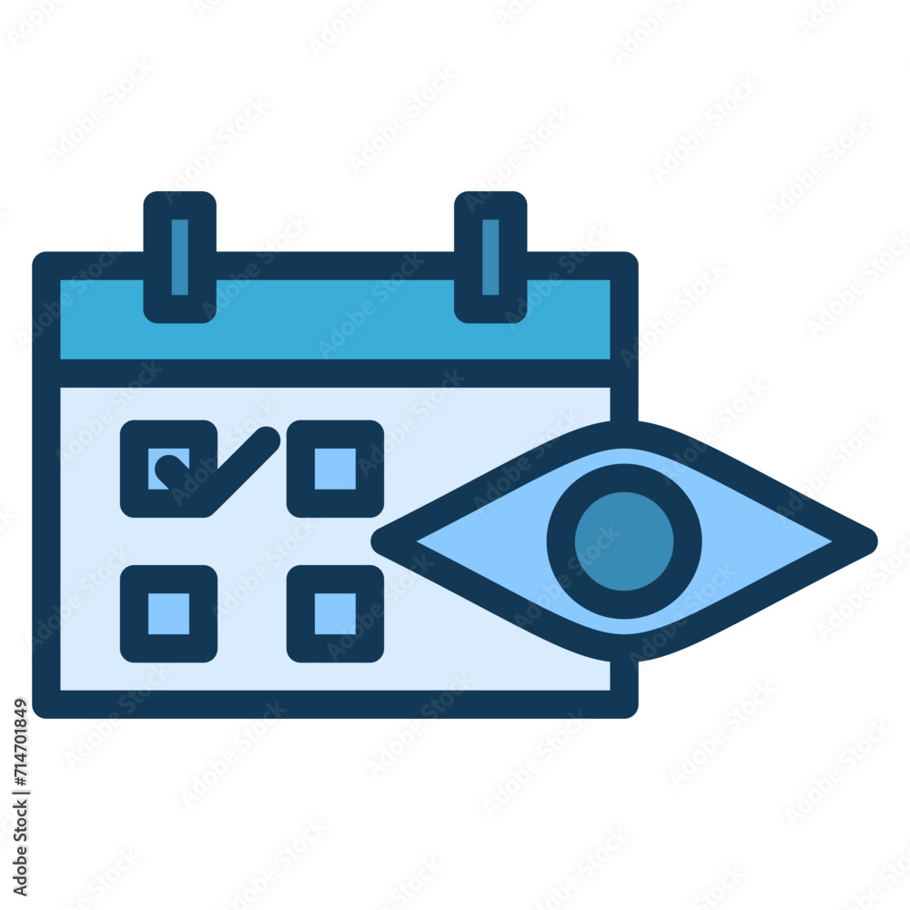 Calendar View Blue Colour Icon Calendar View Blue Colour Icon