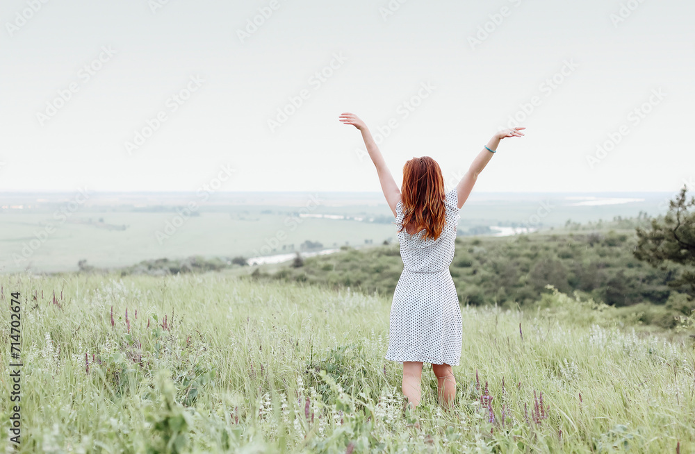 Young woman resting in countryside Young woman resting in countryside