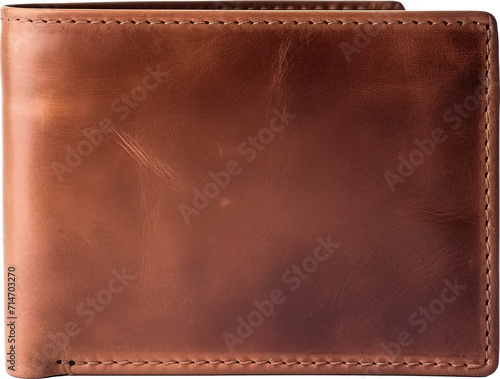 Leather wallet isolated on transparent background. PNG © Tran