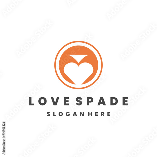 Love spade logo design template
