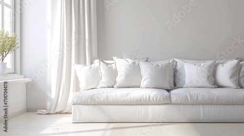Bright Modern Living Space with Elegant White Sofa