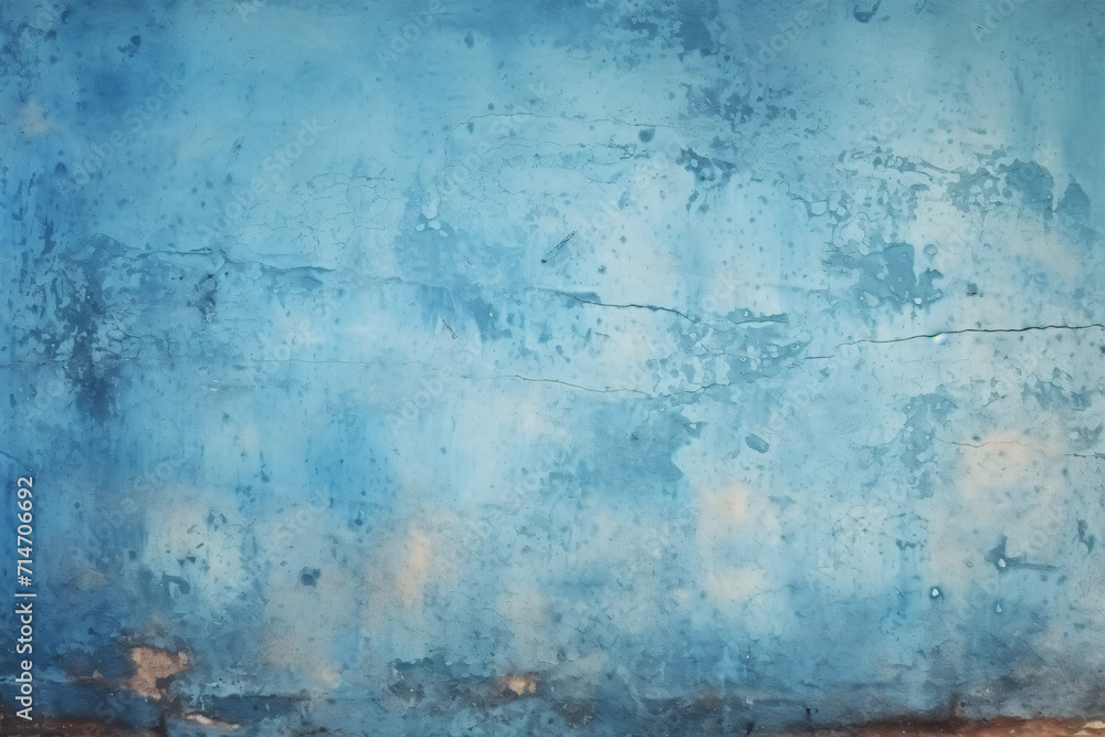 Grunge blue wall background or texture generated AI