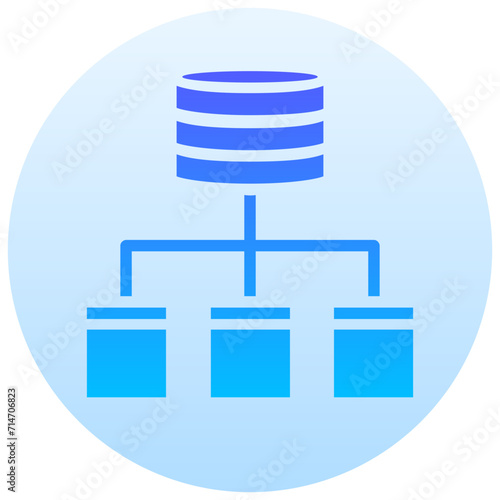 data modelling round gradient vector icon