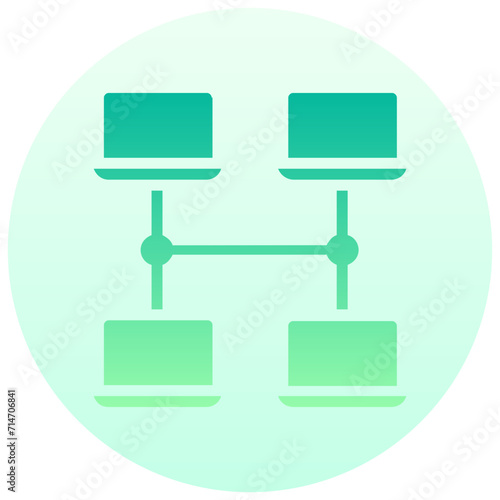 developers team round gradient vector icon
