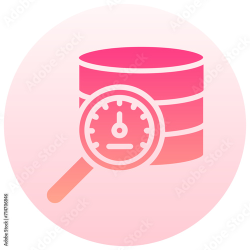 database performance round gradient vector icon