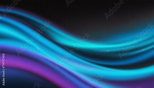 Beautiful blue and purple wavy gradient background with noise. Abstract blurred swirls grainy banner background. Colorful digital grain soft noise effect wallpaper.