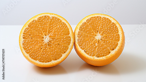 orange fruits fresh white background   Generate AI