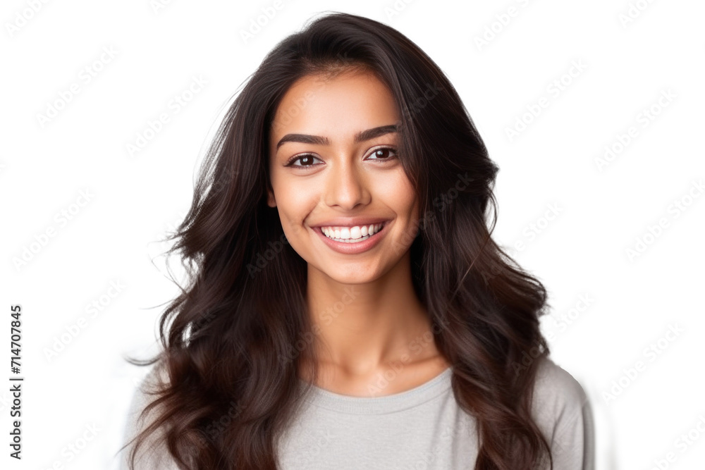 A beautiful young indian model woman smiling with clean teeth isolated on a transparent background. A beautiful young indian model woman smiling with clean teeth isolated on a transparent background.