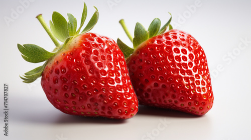 strawberry fresh strawberry   white background   Generate AI